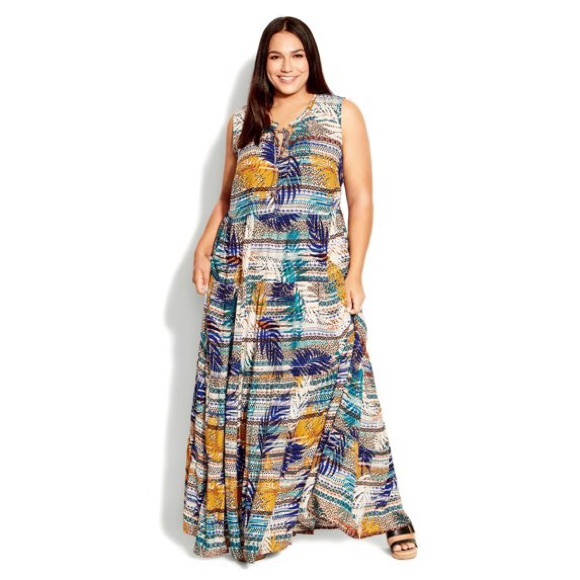 Avenue Dresses & Skirts - AVENUE Women's Plus Size Escape Relaxed Maxi Dress